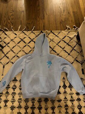 Pink Palm Puff "Everything Comes in Waves" hoodie